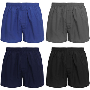 Falari 4-Pack Men's Boxer Underwear 100% Cotton Premium Quality 368-11