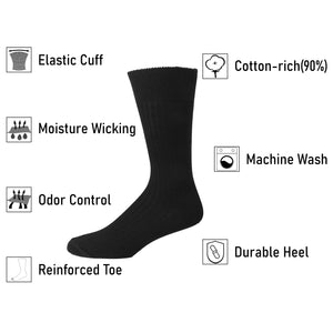 5 Pairs Black Dress Socks