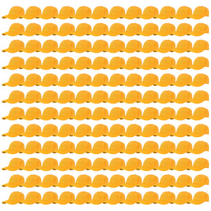 144-Pack Baseball Dad Cap Velcro Strap Adjustable Size - Gold