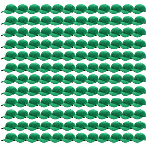 144-Pack Baseball Dad Cap Velcro Strap Adjustable Size - Kelly Green