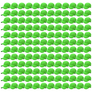 144-Pack Baseball Dad Cap Velcro Strap Adjustable Size - Light Green