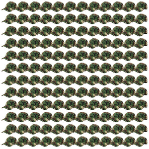 144-Pack Baseball Dad Cap Velcro Strap Adjustable Size - Woodland