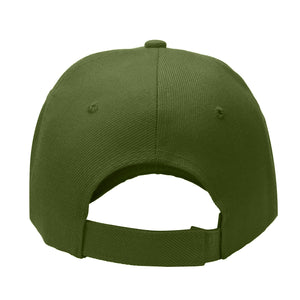 12-Pack Baseball Dad Cap Velcro Strap Adjustable Size - Army Green