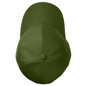 12-Pack Baseball Dad Cap Velcro Strap Adjustable Size - Army Green