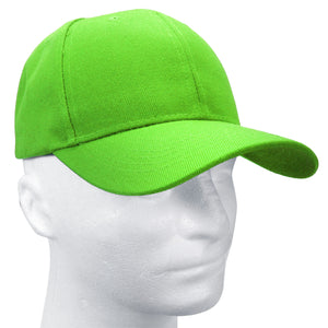 144-Pack Baseball Dad Cap Velcro Strap Adjustable Size - Light Green