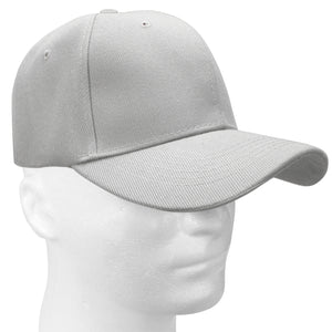 12-Pack Baseball Dad Cap Velcro Strap Adjustable Size - Light Gray