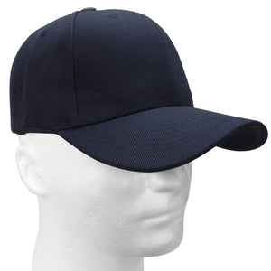 12-Pack Baseball Dad Cap Velcro Strap Adjustable Size - Navy