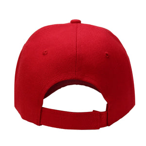12-Pack Baseball Dad Cap Velcro Strap Adjustable Size - Red