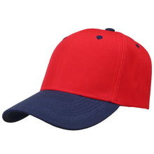 Load image into Gallery viewer, 12-Pack Baseball Dad Cap Velcro Strap Adjustable Size - Red/Navy