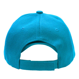12-Pack Baseball Dad Cap Velcro Strap Adjustable Size - Turquoise