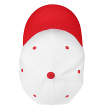 Load image into Gallery viewer, 12-Pack Baseball Dad Cap Velcro Strap Adjustable Size - White/Red