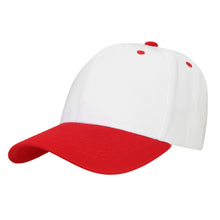 Load image into Gallery viewer, 12-Pack Baseball Dad Cap Velcro Strap Adjustable Size - White/Red