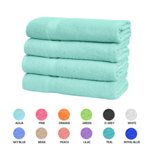 Load image into Gallery viewer, Falari 4-Pack Bath Towel 27x54 - Aqua