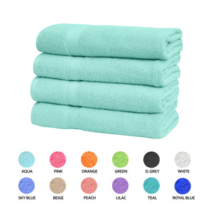 Falari 4-Pack Bath Towel 27x54 - Aqua