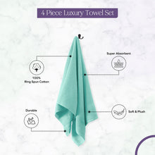 Load image into Gallery viewer, Falari 4-Pack Bath Towel 27x54 - Aqua