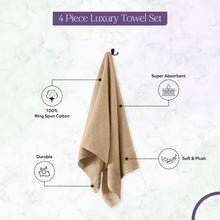 Load image into Gallery viewer, Falari 4-Pack Bath Towel 27x54 - Beige