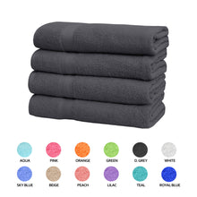 Load image into Gallery viewer, Falari 4-Pack Bath Towel 27x54 - Dark Gray