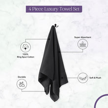 Load image into Gallery viewer, Falari 4-Pack Bath Towel 27x54 - Dark Gray
