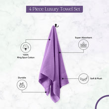 Load image into Gallery viewer, Falari 4-Pack Bath Towel 27x54 - Lilac