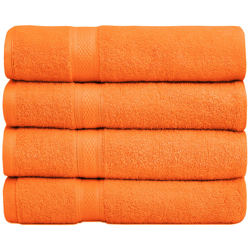 Falari 4-Pack Bath Towel 27x54 - Orange