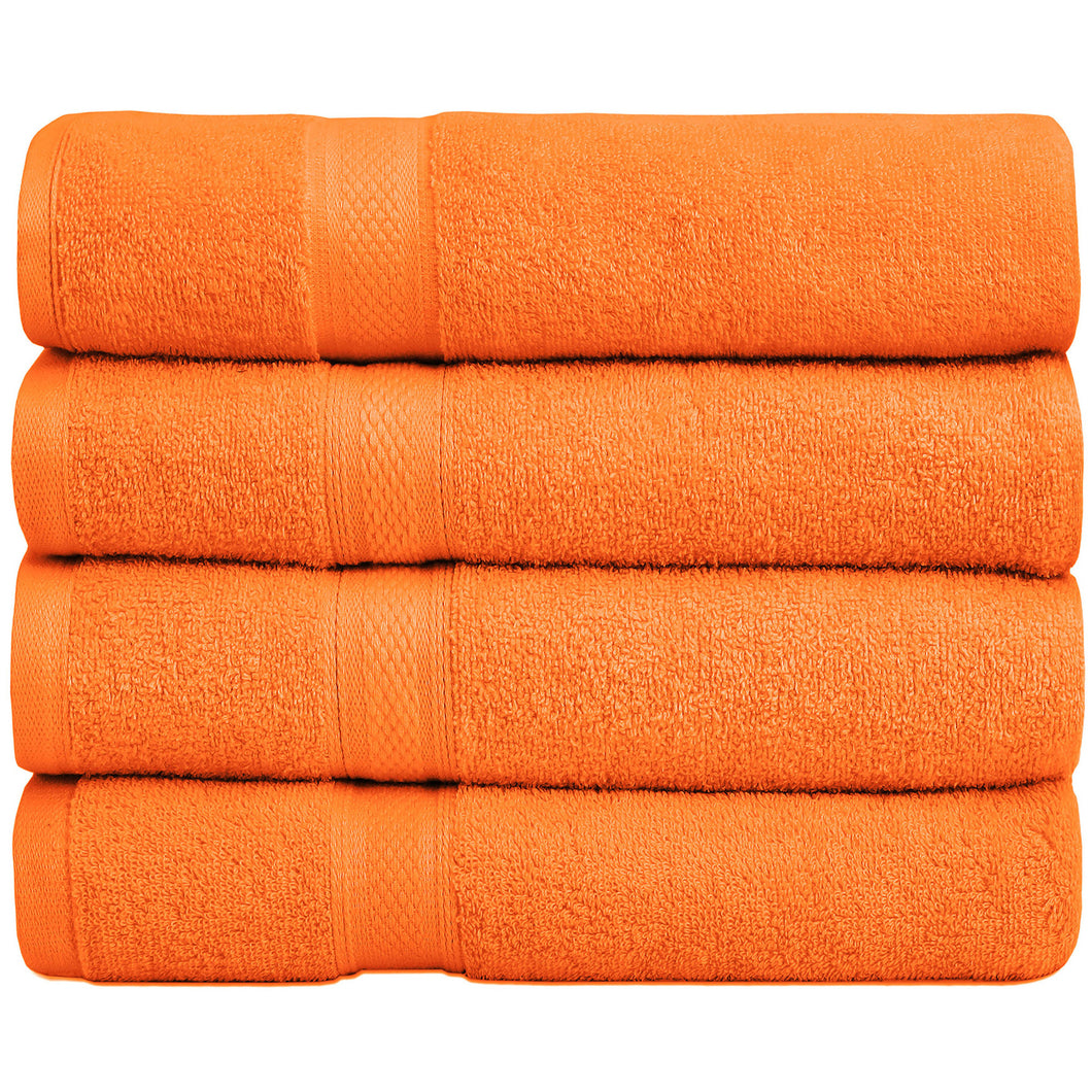 Falari 4-Pack Bath Towel 27x54 - Orange