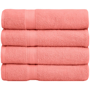 Falari 4-Pack Bath Towel 27x54 - Peach