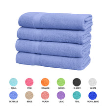 Load image into Gallery viewer, Falari 4-Pack Bath Towel 27x54 - Sky Blue