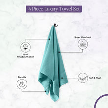 Load image into Gallery viewer, Falari 4-Pack Bath Towel 27x54 - Teal