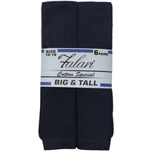 Load image into Gallery viewer, 6 Pairs Men&#39;s Athletic Sport Tube Socks 10-15 Over the Calf - Big &amp; Tall
