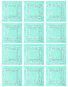 12-Pack Bandana Headband - Mint
