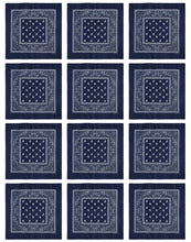 Load image into Gallery viewer, 12-Pack Bandana Headband - Navy