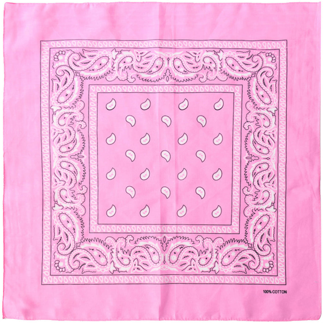 12-Pack Bandana Headband - Pink