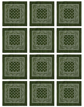 Load image into Gallery viewer, 12-Pack Bandana Headband - Olive Green