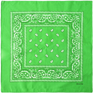 12-Pack Bandana Headband - Light Green