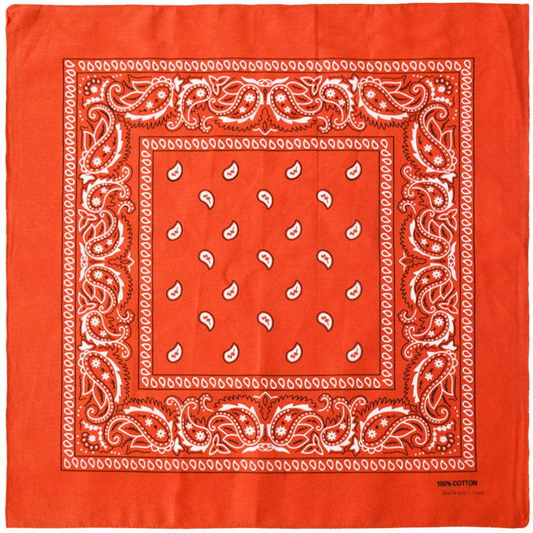 12-Pack Bandana Headband - Orange