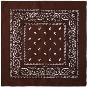12-Pack Bandana Headband - Brown
