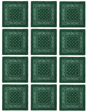 Load image into Gallery viewer, 12-Pack Bandana Headband - Hunter Green