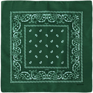 12-Pack Bandana Headband - Hunter Green
