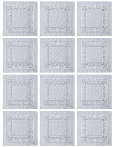 12-Pack Bandana Headband - Light Gray