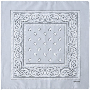 12-Pack Bandana Headband - Light Gray