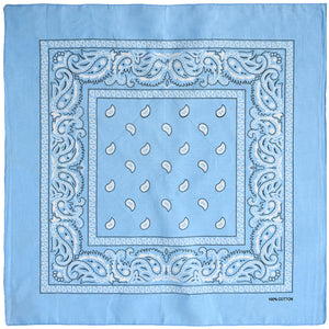 12-Pack Bandana Headband - Sky Blue