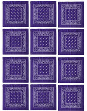 Load image into Gallery viewer, 12-Pack Bandana Headband - Dark Purple