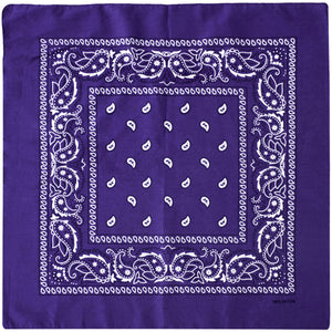 12-Pack Bandana Headband - Dark Purple