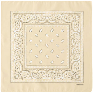 12-Pack Bandana Headband - Beige