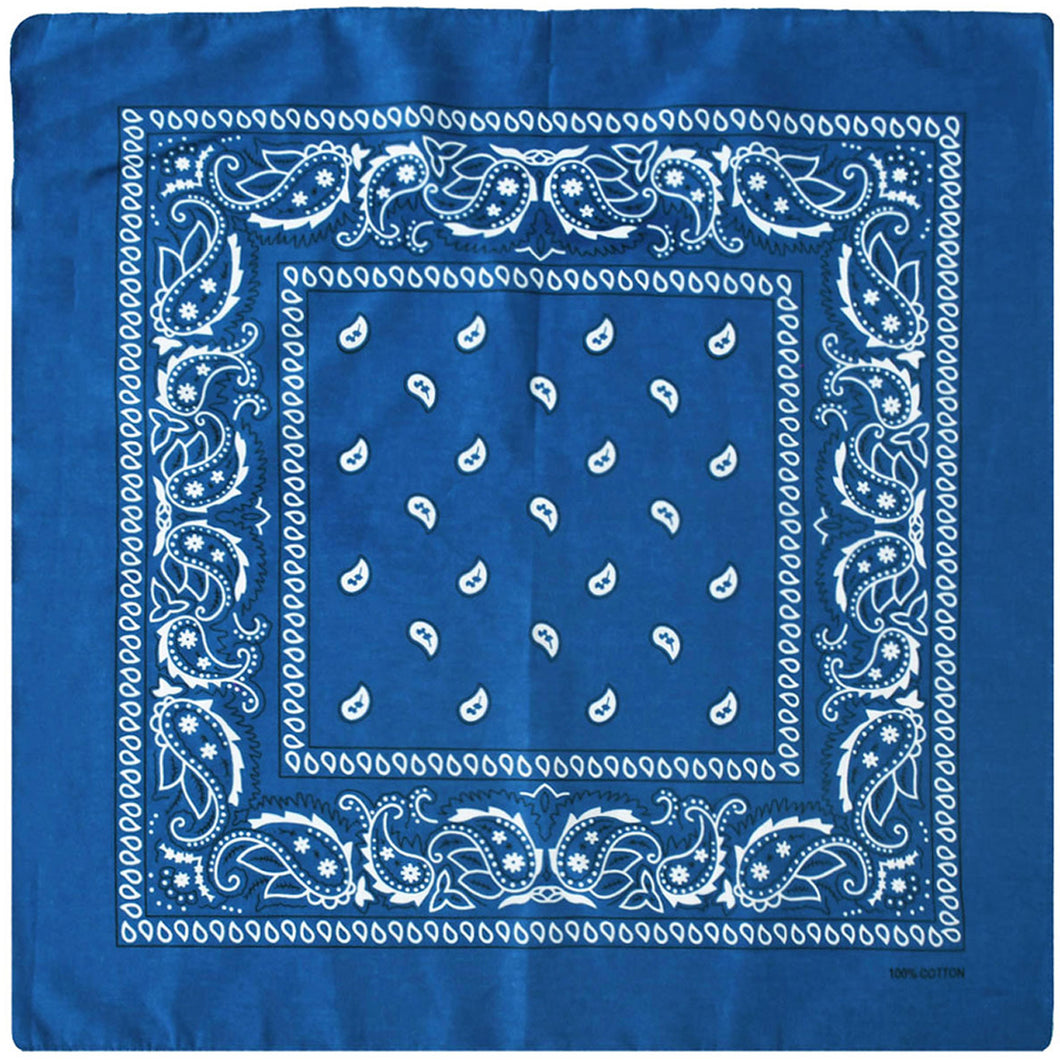 12-Pack Bandana Headband - Blue