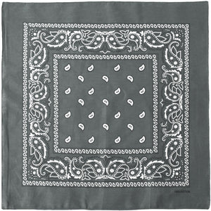 12-Pack Bandana Headband - Dark Gray