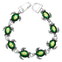 Load image into Gallery viewer, Green Sea Turtle Magnetic Closured Bracelet