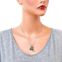 Load image into Gallery viewer, Green Frog Pendant Necklace