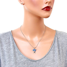 Load image into Gallery viewer, Blue Color Dolphin Pendant Necklace