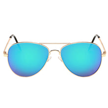 Load image into Gallery viewer, Aviator Sunglasses Classic - Non-Polarized - Gold Frame - Blue/Purple Mirror